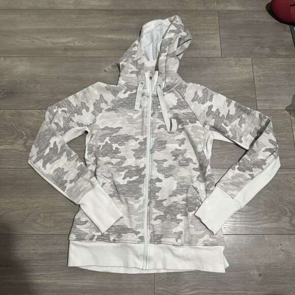 Athleta Camo Fleece Full Zip-Up Size Small Women - Picture 1 of 4